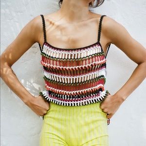 Zara beaded crochet top